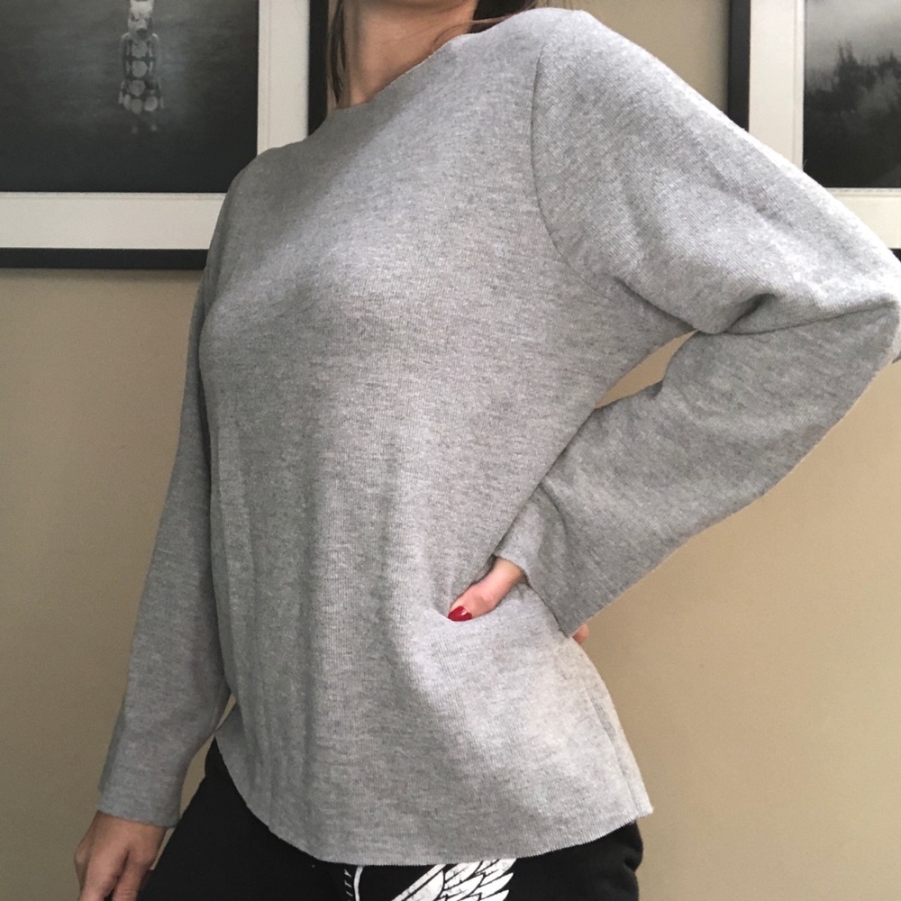 Zara Gray Lounge Sweater Top